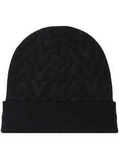 Valentino tonal monogram knitted beanie