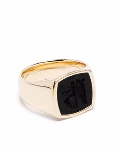 Tom Wood кольцо Eros из желтого золота с ониксом