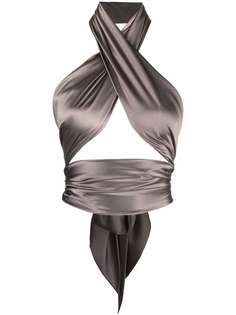 Parlor шелковый топ с вырезом халтер