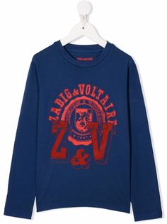 Zadig & Voltaire Kids футболка с графичным принтом