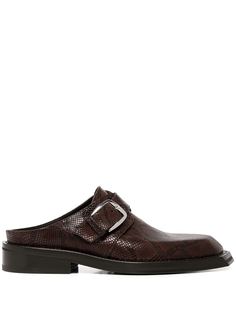 Martine Rose мюли со змеиным принтом