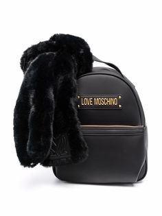 Love Moschino мини-рюкзак с искусственным мехом
