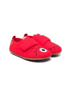 Camper Kids слиперы на липучках с вышивкой Eye