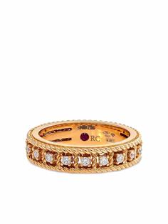 Roberto Coin кольцо Roman Barocco из розового золота с бриллиантами