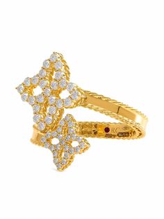 Roberto Coin кольцо Diamond Princess из желтого золота с бриллиантами