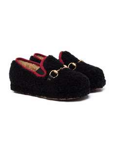 Gucci Kids слиперы с пряжкой Horsebit