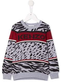 Kenzo Kids джемпер с тигровым узором