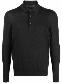 Kiton рубашка поло с длинными рукавами