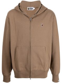 A BATHING APE® худи на молнии с вышитым логотипом Bape