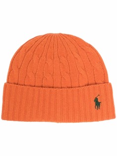 Polo Ralph Lauren шапка бини Polo Pony фактурной вязки