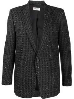 Saint Laurent твидовый пиджак