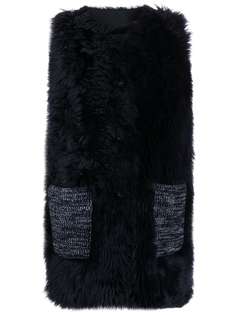 Marni длинный двусторонний жилет из овчины