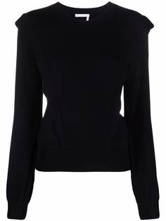 Chloé шерстяной джемпер с оборками Chloe