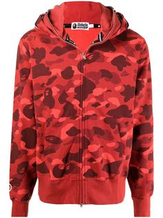 A BATHING APE® худи на молнии с камуфляжным принтом Bape