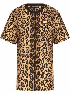 Dolce & Gabbana футболка с леопардовым принтом