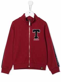 TRUSSARDI JUNIOR толстовка на молнии с монограммой
