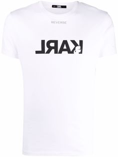 Karl Lagerfeld футболка Reverse с логотипом