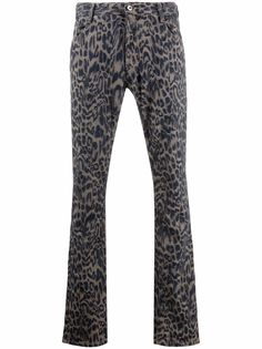 Just Cavalli брюки с леопардовым принтом