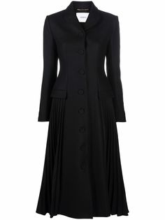 Erdem однобортное пальто с плиссировкой