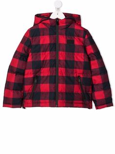 MC2 Saint Barth Kids клетчатый пуховик с капюшоном