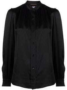 Saint Laurent шелковая блузка с монограммой