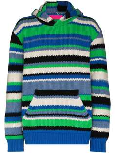 The Elder Statesman полосатый свитер с капюшоном