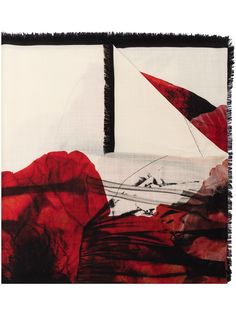 Alexander McQueen шарф Paper Bloom
