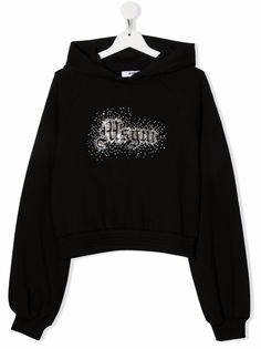 MSGM Kids худи со стразами