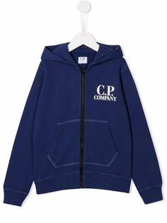 C.P. Company Kids худи на молнии с логотипом