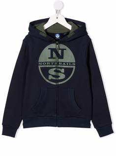 North Sails Kids худи из органического хлопка на молнии