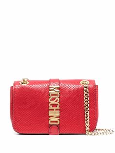 Moschino сумка-сэтчел с тиснением под кожу ящерицы