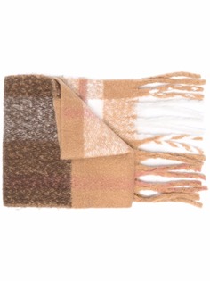 Mackintosh клетчатый шарф с бахромой