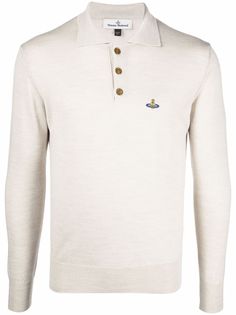 Vivienne Westwood рубашка поло с длинными рукавами и логотипом