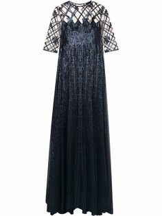 Oscar de la Renta платье макси с цветочным декором