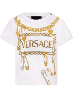 Versace Kids футболка с графичным принтом и логотипом