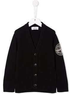 Stone Island Junior кардиган с вышитым логотипом