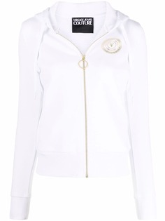 Versace Jeans Couture худи с логотипом металлик