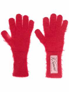 Raf Simons перчатки с нашивкой-логотипом