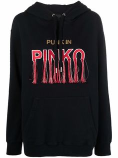 PINKO худи из органического хлопка с логотипом