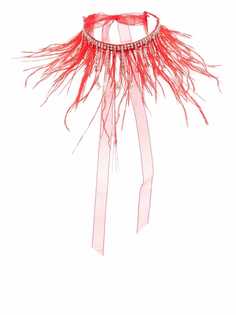 Atu Body Couture колье с перьями и кристаллами