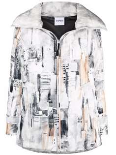 ASPESI пуховик с абстрактным принтом