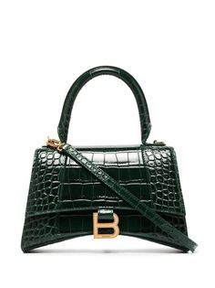Balenciaga сумка на плечо Hourglass с тиснением под крокодила