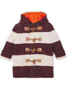 Burberry Kids шерстяной дафлкот в полоску