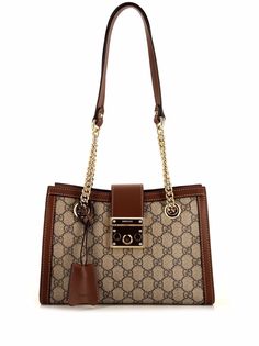 Gucci Pre-Owned маленькая сумка на плечо Padlock с узором GG
