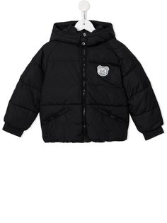 Moschino Kids пуховик с нашивкой Teddy Bear