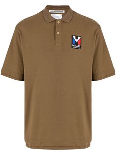 White Mountaineering рубашка поло с нашивкой-логотипом