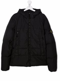 Stone Island Junior пуховик с капюшоном