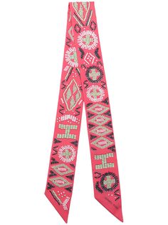 Hermès узкий платок 2000-х годов с графичным принтом Hermes