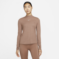 Женская беговая футболка с длинным рукавом Nike Dri-FIT Run Division - Коричневый