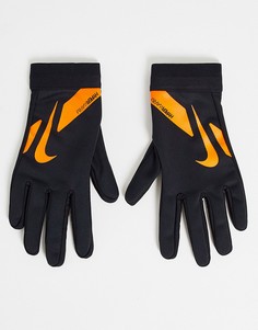 Черно-оранжевые перчатки Nike Football HyperWarm Academy-Черный цвет